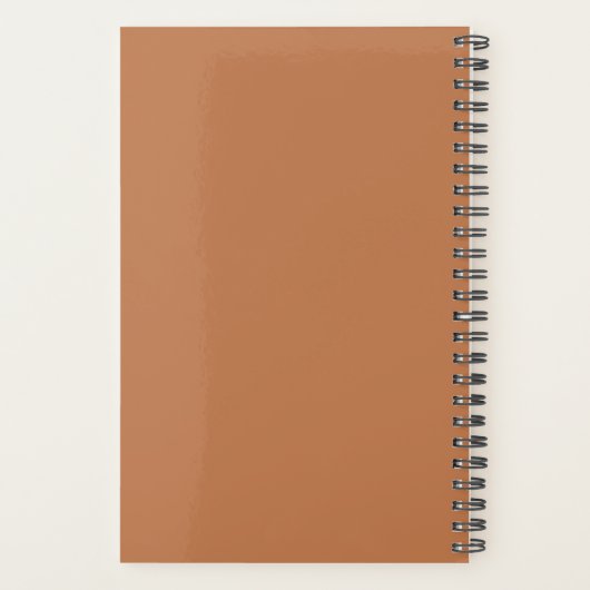 Stijlvolle moderne zon & maan terracotta planner (Achterkant)