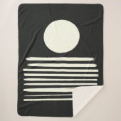 Stijlvolle moderne zwart-wit Abstracte kunst Sherpa Deken (Voorkant)