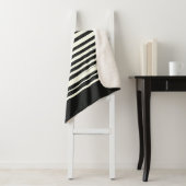 Stijlvolle moderne zwart-wit Abstracte kunst Sherpa Deken (In situ)