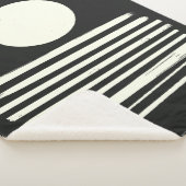 Stijlvolle moderne zwart-wit Abstracte kunst Sherpa Deken (3/4)