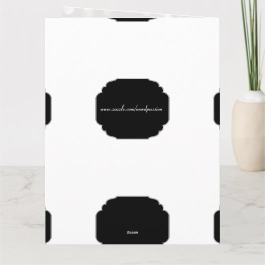 Stijlvolle moderne zwart-wit verjaardag vriendje kaart (Achterkant)