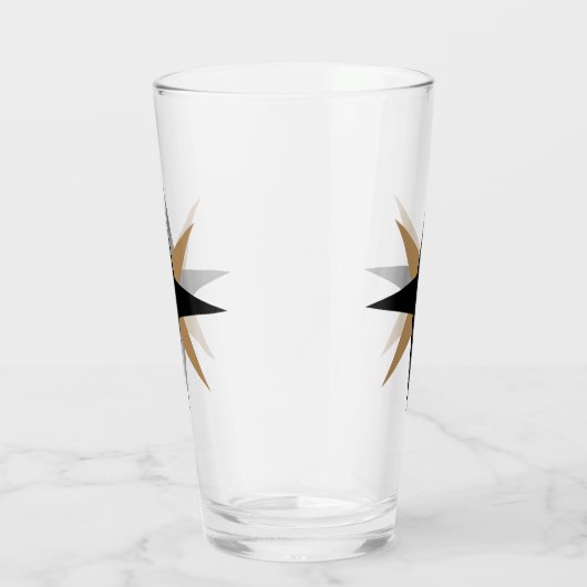 Stijlvolle, moderne zwarte en gouden Starburst Glas (Rechts)