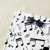 Stijlvolle moderne zwarte en witte gitaarmuziek strandlaken (In situ)