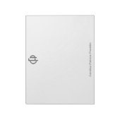 Stijlvolle moderne zwarte geometrische monogram In Notitieblok (Linkerzijde)