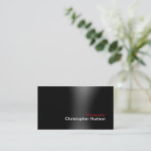 Stijlvolle, moderne zwarte grijs-roodfotokunstenaa visitekaartje (Staand voorkant)