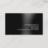 Stijlvolle, moderne zwarte grijs-roodfotokunstenaa visitekaartje (Achterkant)