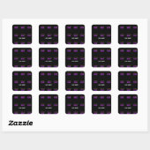 STIJLVOLLE MODERNE ZWARTE MERKENVELOP VIERKANTE STICKER (Vel)