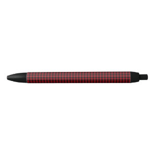 Stijlvolle moderne zwarte rode Buffalo Check Plaid Inkt Pen