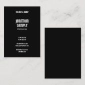 Stijlvolle, moderne zwarte Sjabloon Visitekaartje (Voorkant / Achterkant)