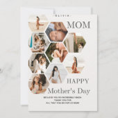 Stijlvolle moeder Fotocollage elegant Feestdagenkaart (Voorkant)