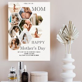 Stijlvolle moeder Fotocollage elegant Feestdagenkaart