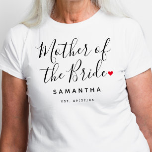 Stijlvolle moeder van de bruid bruiloft t-shirt
