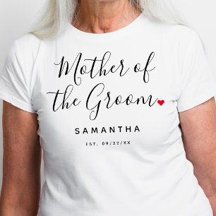 Stijlvolle moeder van de bruidegom bruiloft t-shirt