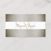 Stijlvolle moeder van Parelwijn en wit met monogra Visitekaartje (Voorkant)