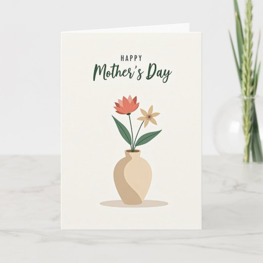 Stijlvolle Moederdag Bloesem Kaart (Voorkant)