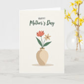 Stijlvolle Moederdag Bloesem Kaart (Gele Bloem)