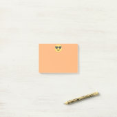 Stijlvolle moji met bril post-it® notes (Op bureau)