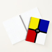 Stijlvolle Mondriaan Geïnspireerde Kunst & Basiskl Notitieboek (Binnen)