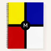 Stijlvolle Mondriaan Geïnspireerde Kunst & Basiskl Notitieboek (Voorkant)