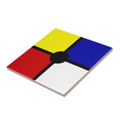 Stijlvolle Mondriaan Geïnspireerde Kunst & Basiskl Tegeltje (Zijkant)