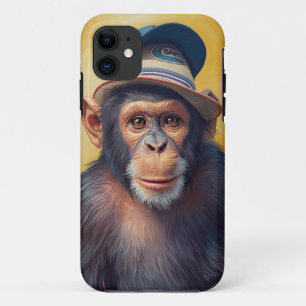 Stijlvolle Monkey Portrait Mobile Hoesje
