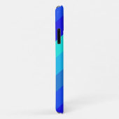 Stijlvolle monochrome blauwe strepen, esthetisch Case-Mate iPhone case (Achterkant/rechts)