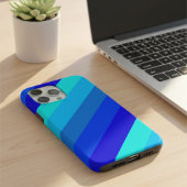 Stijlvolle monochrome blauwe strepen, esthetisch Case-Mate iPhone case