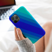 Stijlvolle monochrome blauwe strepen, esthetisch  Case-Mate iPhone case