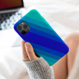 Stijlvolle monochrome blauwe strepen, esthetisch Case-Mate iPhone case