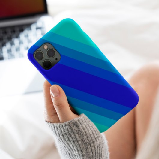 Stijlvolle monochrome blauwe strepen, esthetisch  Case-Mate iPhone case