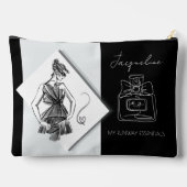 Stijlvolle monochrome parfum mode ontwerp etui (Achterkant)