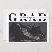 Stijlvolle Monogram 2 Foto Afstuderen Kaart (Voorkant)