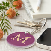 Stijlvolle monogram acryl Sleutelhanger (Voorkant Rechts)