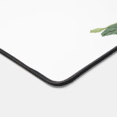 Stijlvolle Monogram Blauwe bloemige waterverf rand Bureaumat (Hoek)