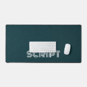 Stijlvolle Monogram Donkergroen Script Waterfles Bureaumat (Keyboard & Muis)