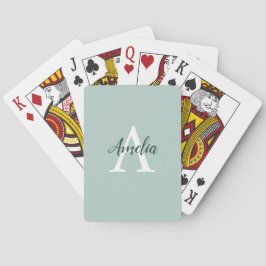 Stijlvolle Monogram Duck Groene Spelkaarten Pokerkaarten