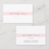 Stijlvolle Monogram Eenvoudig Ontwerp Trendy Luxe  Visitekaartje (Voorkant / Achterkant)