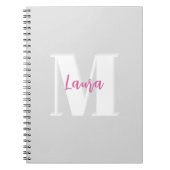 Stijlvolle monogram Eenvoudige kalligrafie Notitieboek (Voorkant)