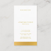Stijlvolle monogram Elegant Modern Gold Sjabloon Visitekaartje (Achterkant)