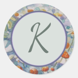 Stijlvolle monogram envelop afdichting ronde sticker