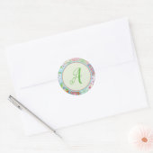 Stijlvolle monogram envelop afdichting ronde sticker (Envelop)