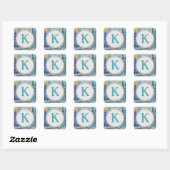 Stijlvolle monogram envelop afdichting vierkante sticker (Vel)