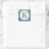 Stijlvolle monogram envelop afdichting vierkante sticker (Tas)