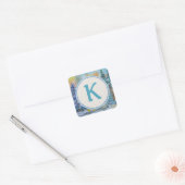 Stijlvolle monogram envelop afdichting vierkante sticker (Envelop)
