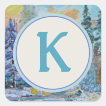 Stijlvolle monogram envelop afdichting