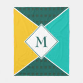 Stijlvolle MONOGRAM Geometrische zomerkleuren Fleece Deken (Voorkant)