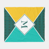 Stijlvolle MONOGRAM Geometrische zomerkleuren Fleece Deken (Voorkant (Horizontaal))
