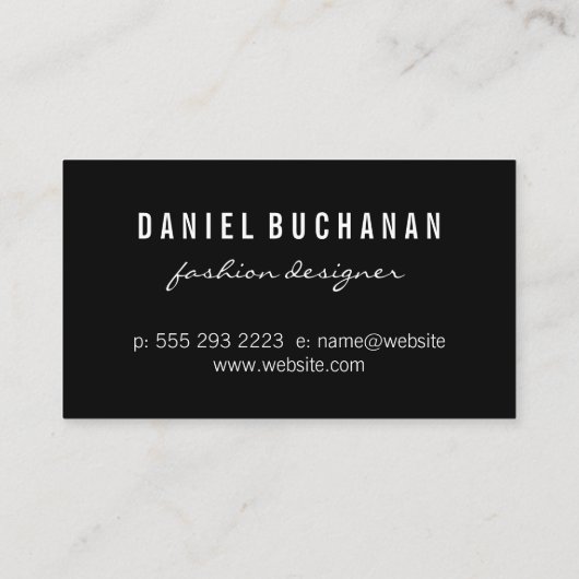 Stijlvolle Monogram Glamour Gestreept Visitekaartje (Achterkant)