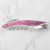 Stijlvolle Monogram Glitter Kelners Kurkentrekker  (Achterkant)