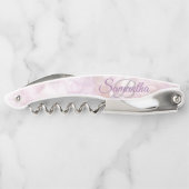 Stijlvolle Monogram Glitter Kelners Kurkentrekker  (Achterkant)